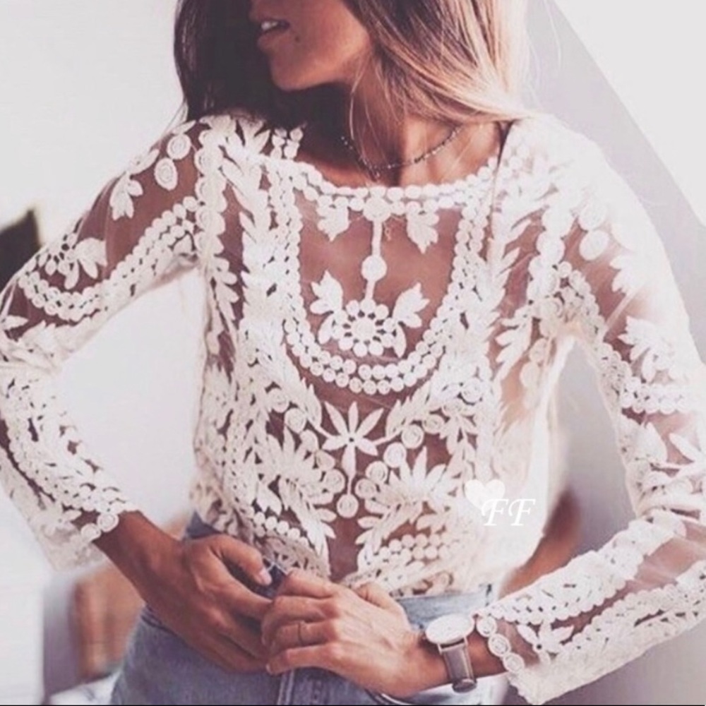 Darling Bohemian Crochet Blouse